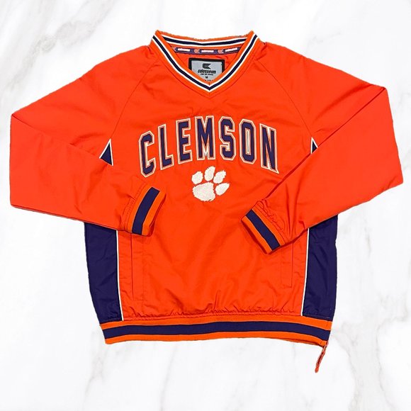 Vintage Colosseum Kid's Clemson Tigers Embroidered‎ Pullover Jacket, Size M - Picture 1 of 6